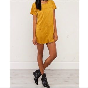 AKIRA Suede Shift Dress